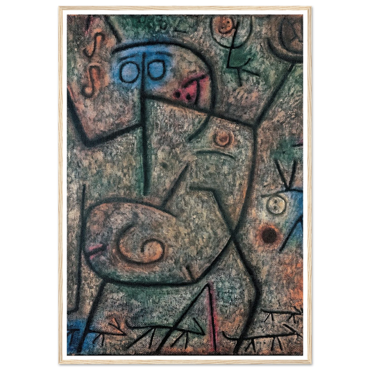 Oh! These Rumors! (1939) Art Print | Paul Klee - Framed Poster - 30x40 cm / 12x16″ - Black frame