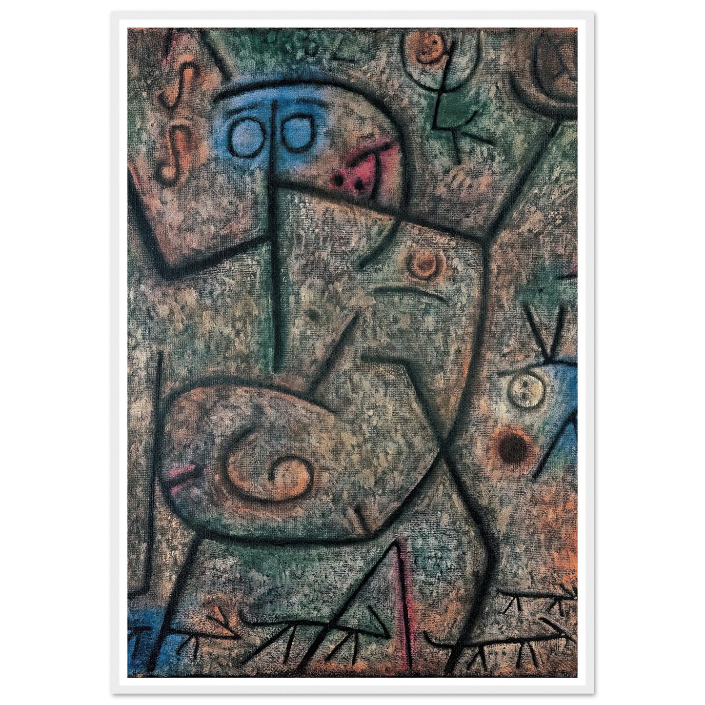 Oh! These Rumors! (1939) Art Print | Paul Klee - Framed Poster - 30x40 cm / 12x16″ - Black frame