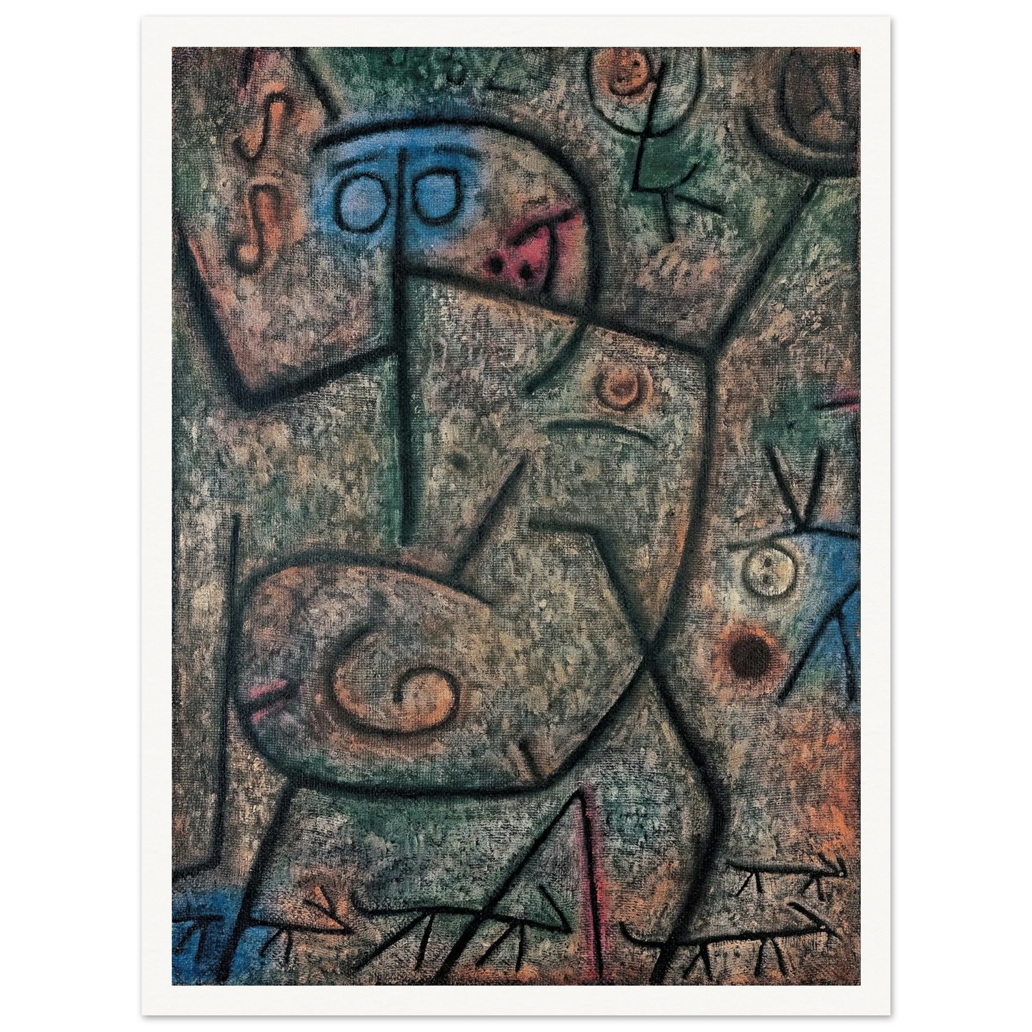 Oh! These Rumors! (1939) Art Print | Paul Klee - Framed Poster - 30x40 cm / 12x16″ - Black frame