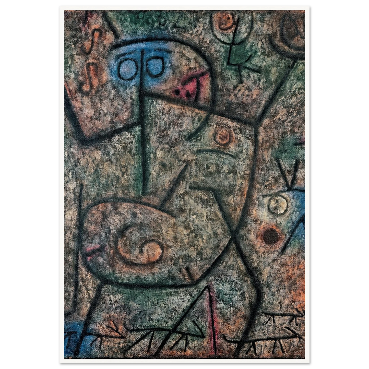 Oh! These Rumors! (1939) Art Print | Paul Klee - Framed Poster - 30x40 cm / 12x16″ - Black frame