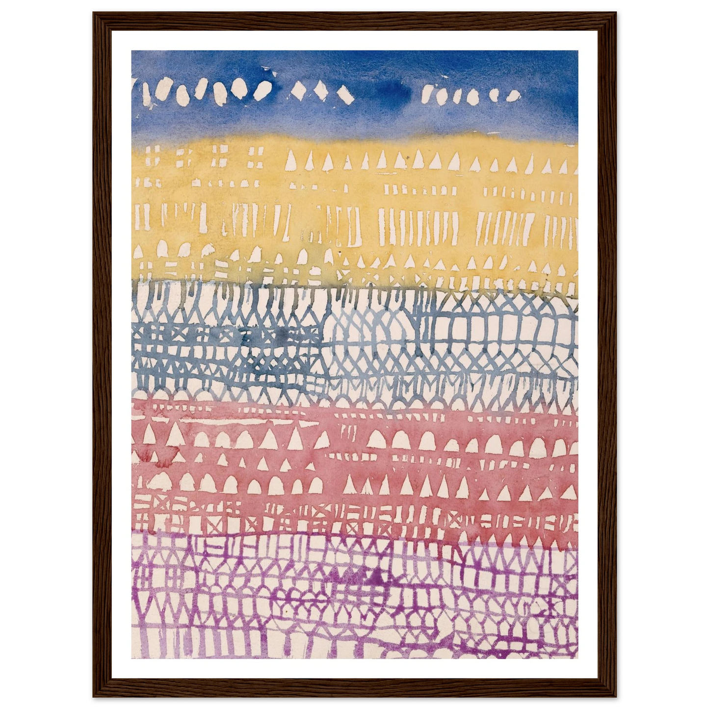 Old town (overview) (1928) Art Print | Paul Klee - Framed Poster - 30x40 cm / 12x16″ - Black frame