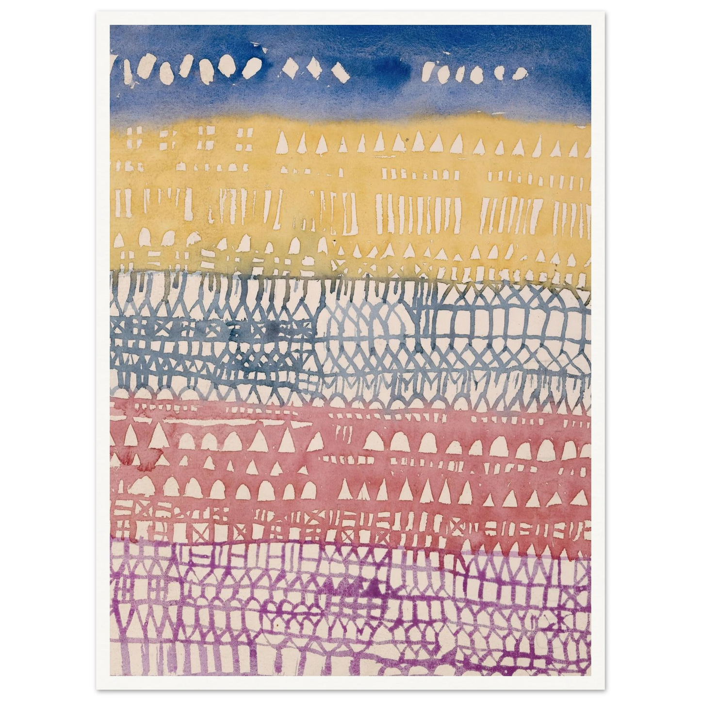 Old town (overview) (1928) Art Print | Paul Klee - Framed Poster - 30x40 cm / 12x16″ - Black frame