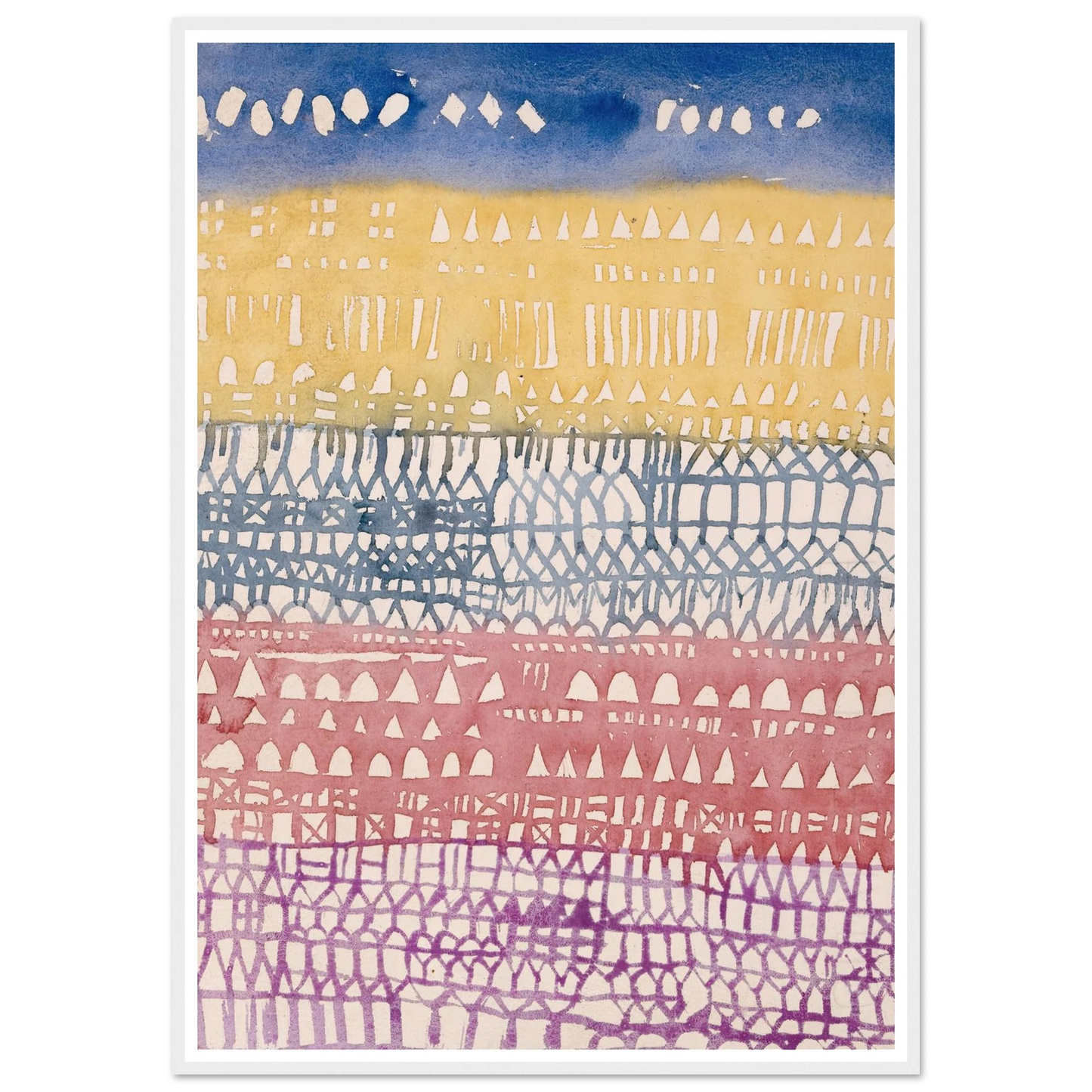 Old town (overview) (1928) Art Print | Paul Klee - Framed Poster - 30x40 cm / 12x16″ - Black frame