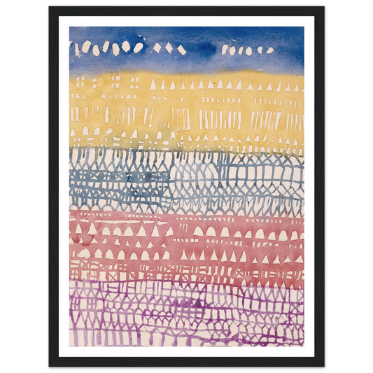 Old town (overview) (1928) Art Print | Paul Klee - Framed Poster - 30x40 cm / 12x16″ - Black frame