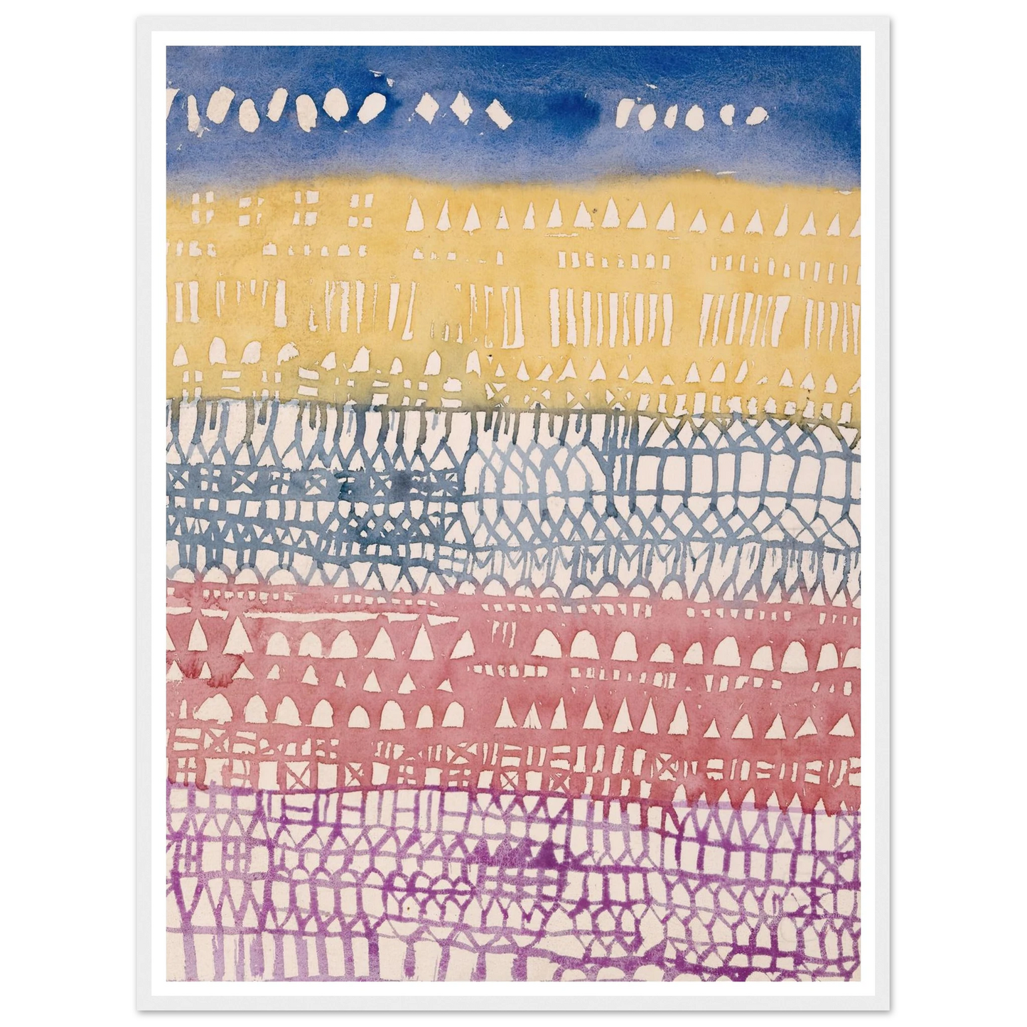 Old town (overview) (1928) Art Print | Paul Klee - Framed Poster - 30x40 cm / 12x16″ - Black frame