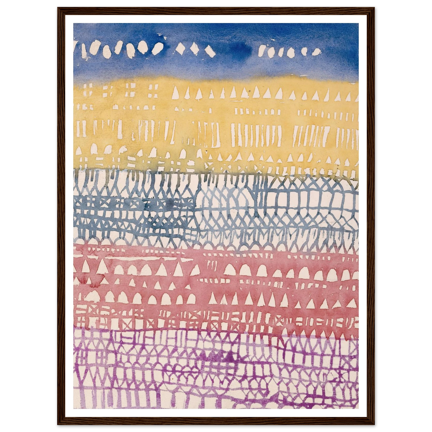 Old town (overview) (1928) Art Print | Paul Klee - Framed Poster - 30x40 cm / 12x16″ - Black frame