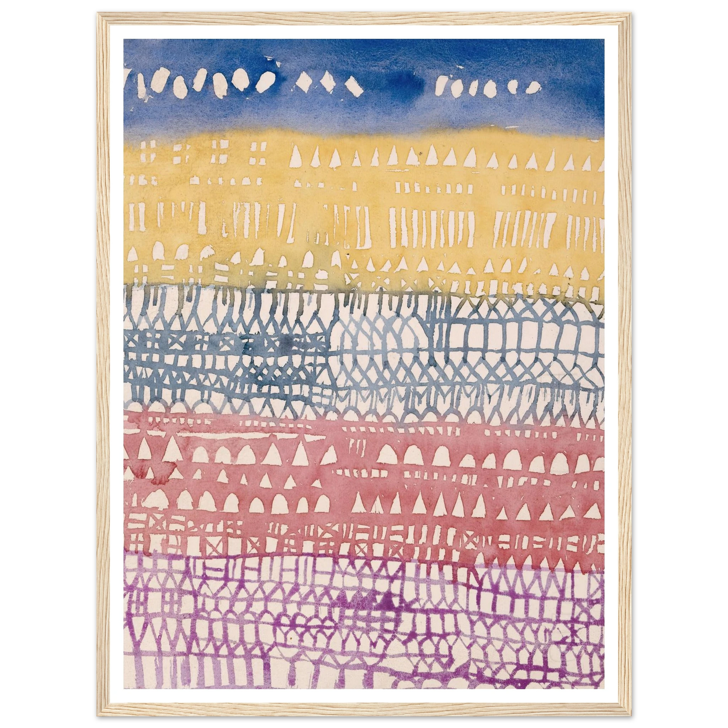 Old town (overview) (1928) Art Print | Paul Klee - Framed Poster - 30x40 cm / 12x16″ - Black frame