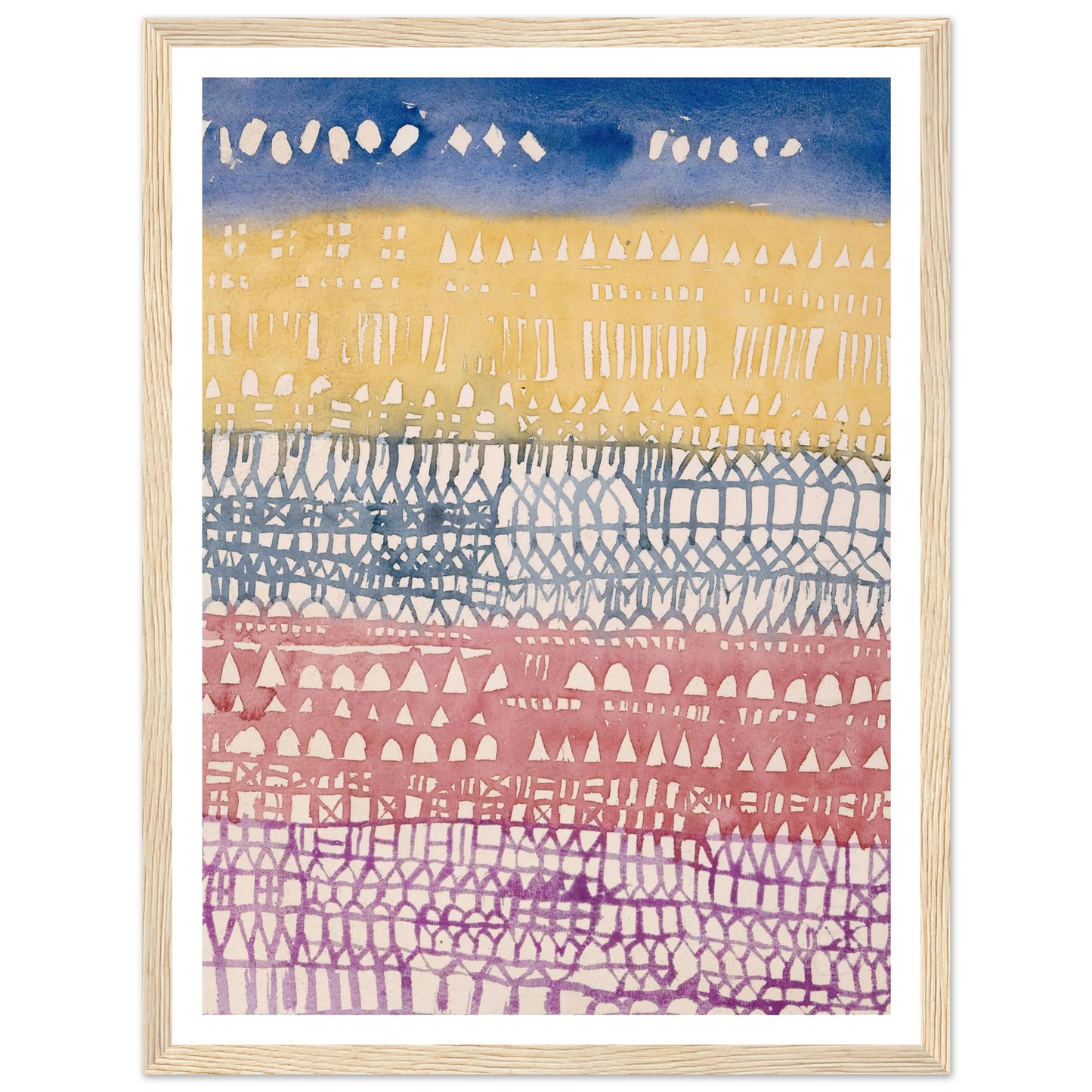 Old town (overview) (1928) Art Print | Paul Klee - Framed Poster - 30x40 cm / 12x16″ - Black frame