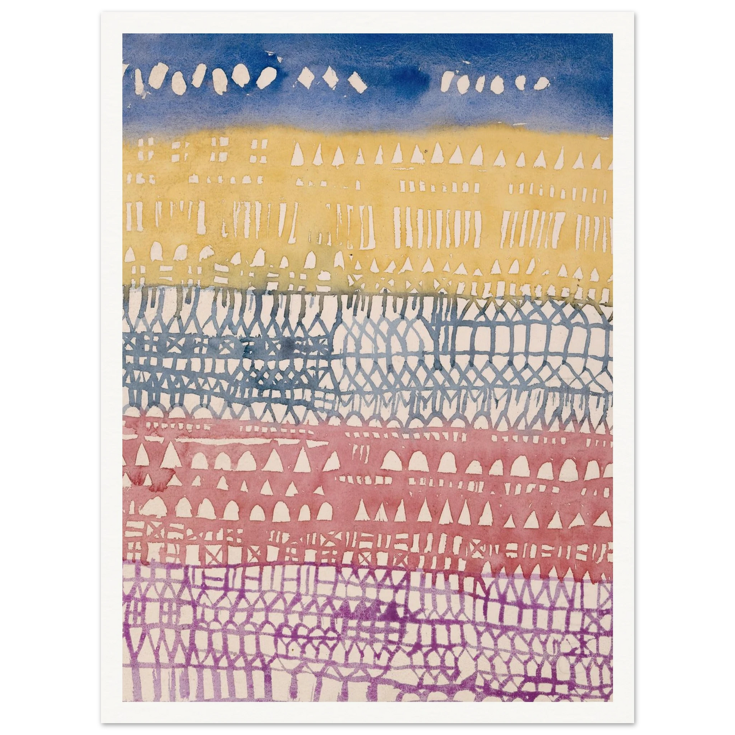 Old town (overview) (1928) Art Print | Paul Klee - Framed Poster - 30x40 cm / 12x16″ - Black frame