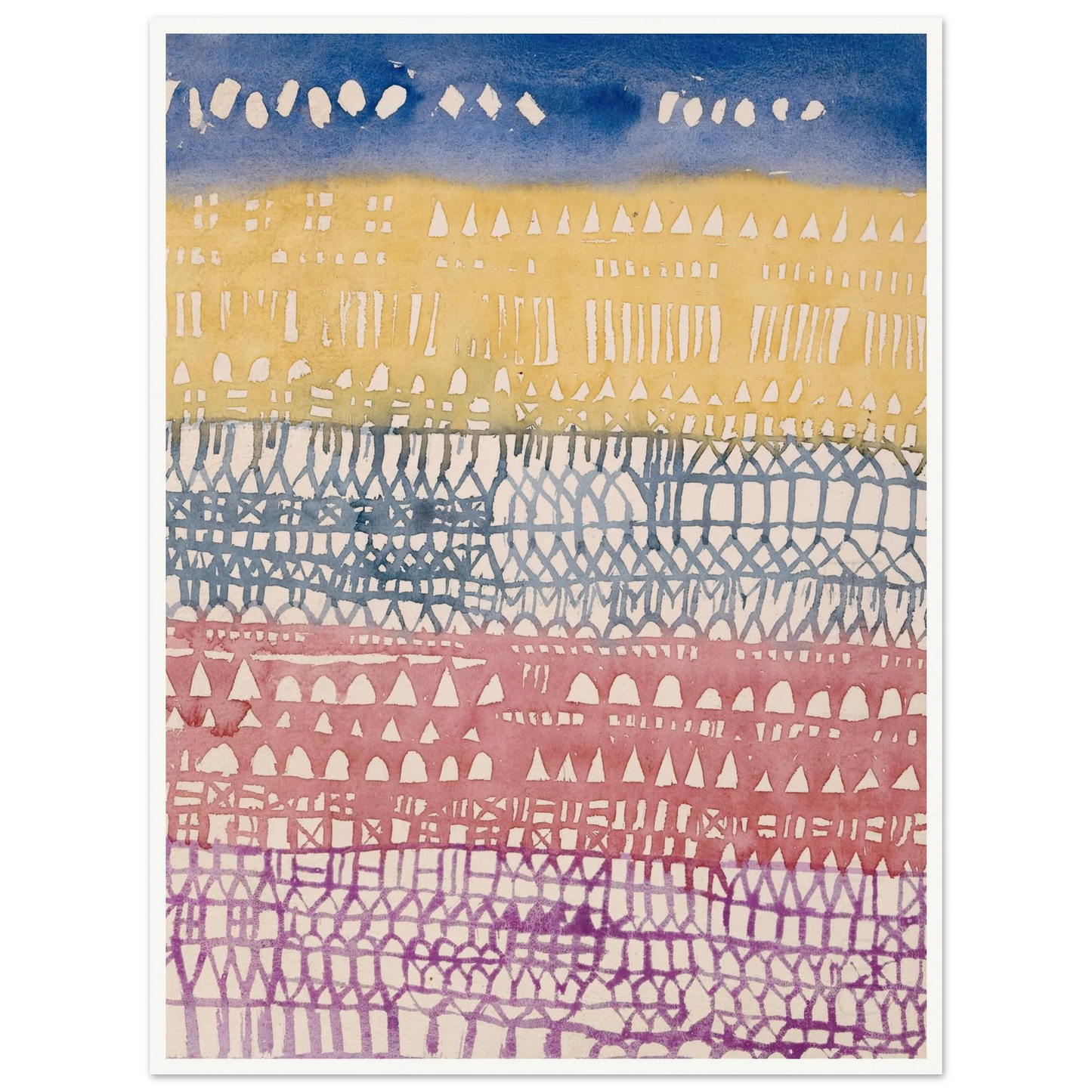 Old town (overview) (1928) Art Print | Paul Klee - Framed Poster - 30x40 cm / 12x16″ - Black frame