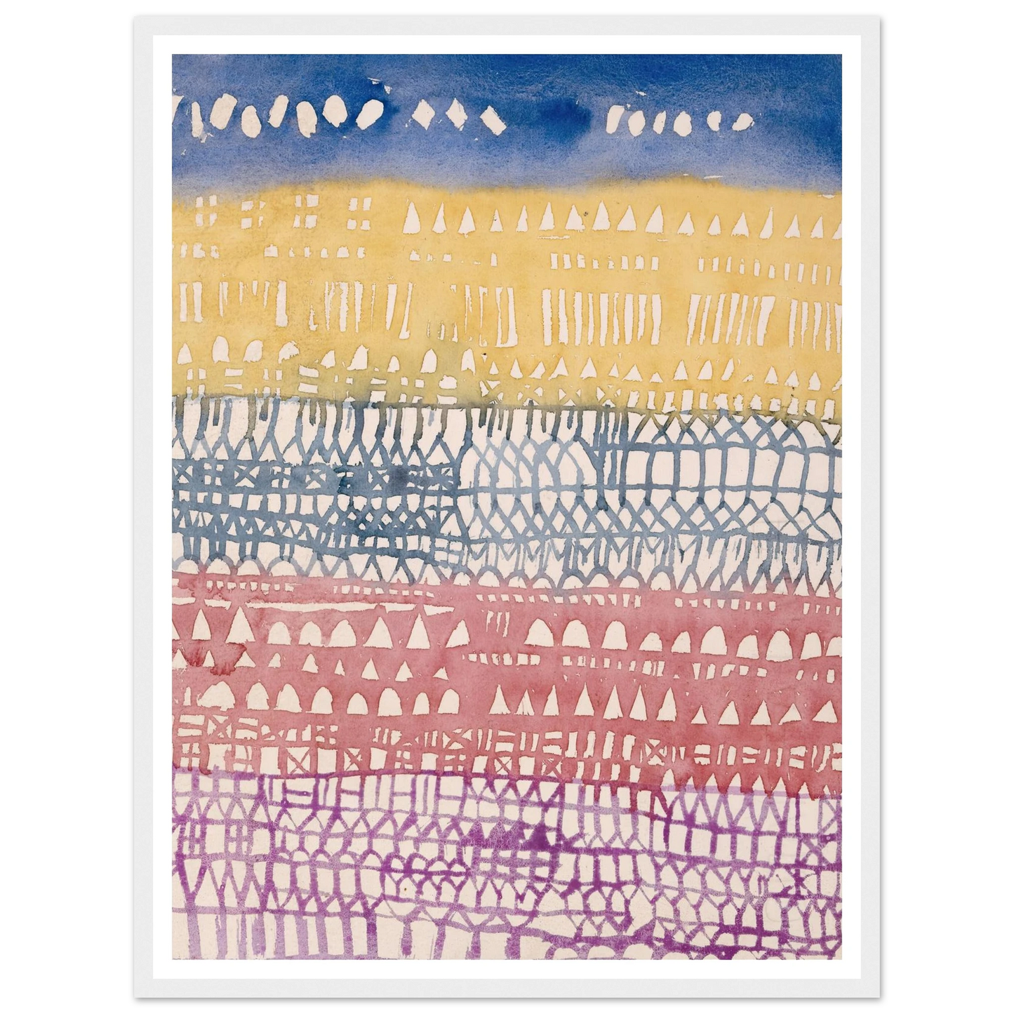 Old town (overview) (1928) Art Print | Paul Klee - Framed Poster - 30x40 cm / 12x16″ - Black frame