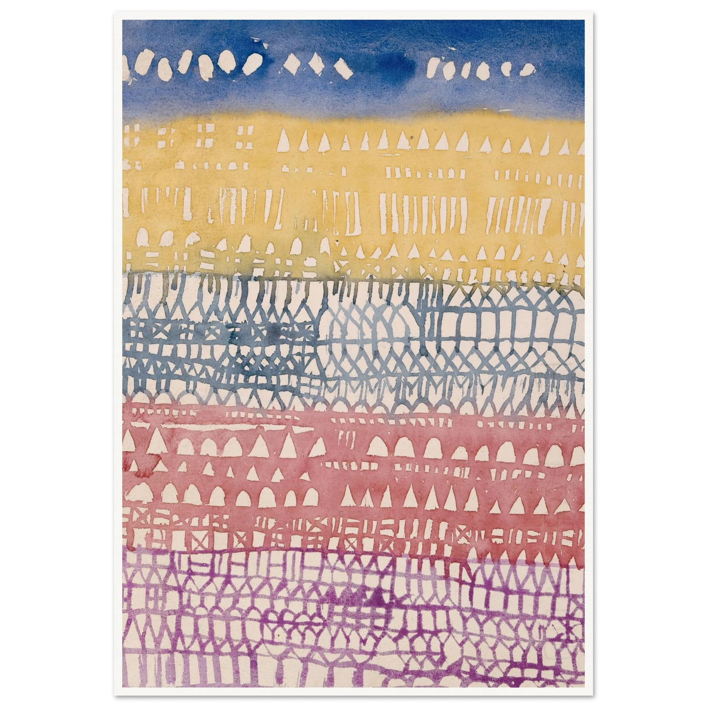 Old town (overview) (1928) Art Print | Paul Klee - Framed Poster - 30x40 cm / 12x16″ - Black frame