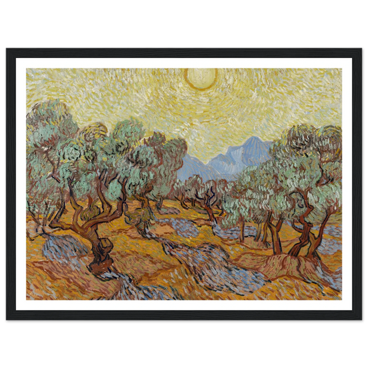 Olive Trees (1889) Art Print | Vincent van Gogh - Framed Poster - 30x40 cm / 12x16″ - Black frame