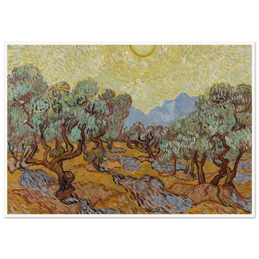 Olive Trees (1889) Art Print | Vincent van Gogh - Framed Poster - 30x40 cm / 12x16″ - Black frame