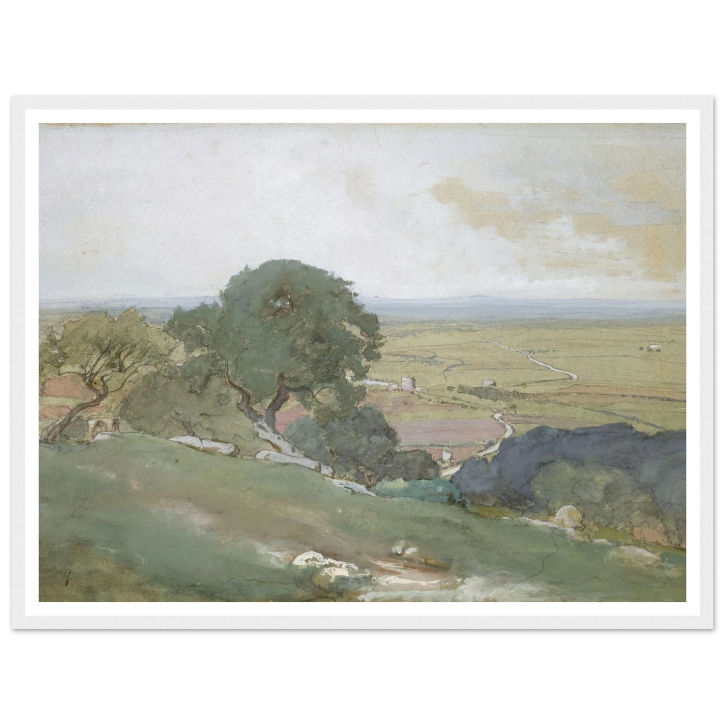 Olive Trees at Tivoli (1873) Art Print | George Inness - Framed Poster - 30x40 cm / 12x16″ - Black frame