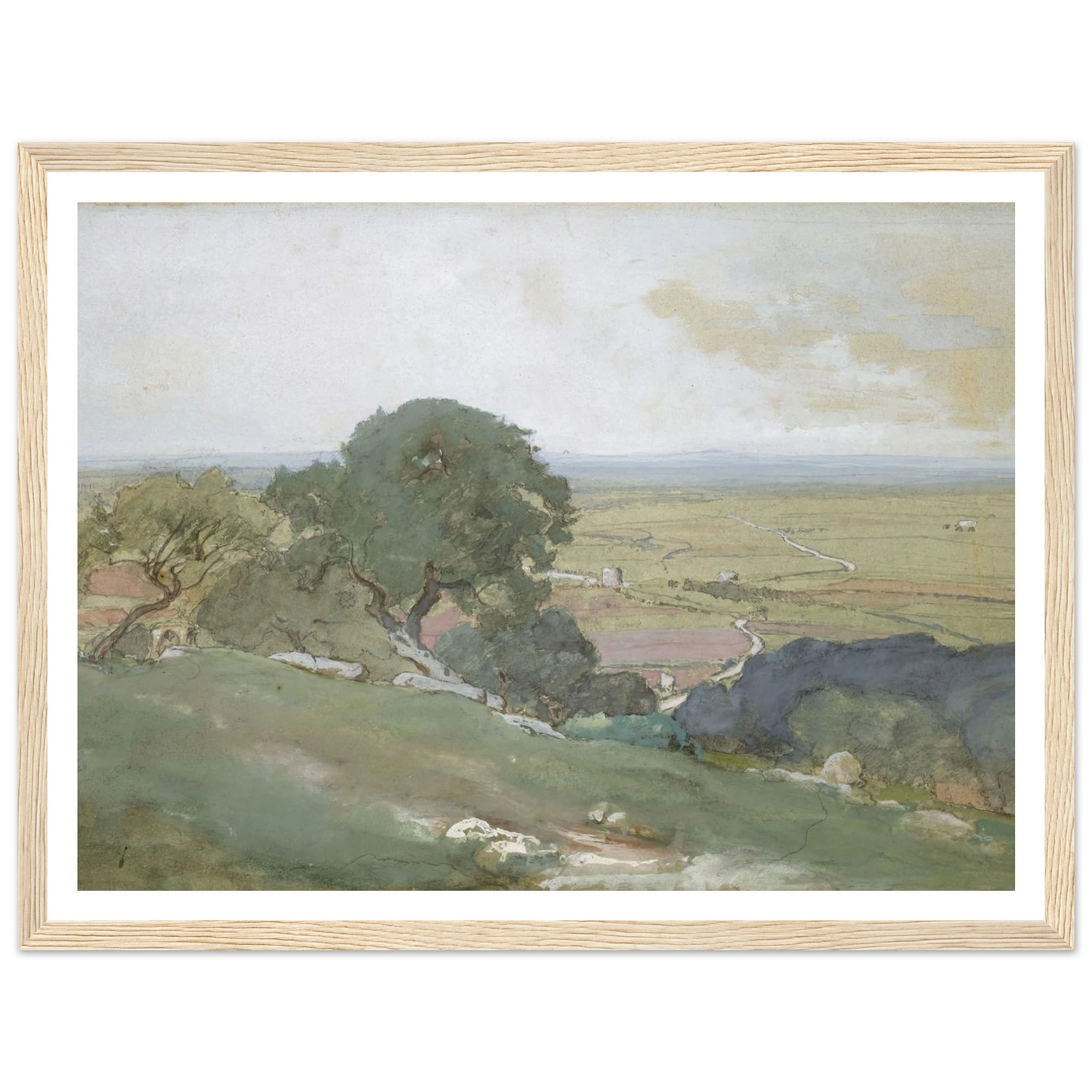 Olive Trees at Tivoli (1873) Art Print | George Inness - Framed Poster - 30x40 cm / 12x16″ - Black frame