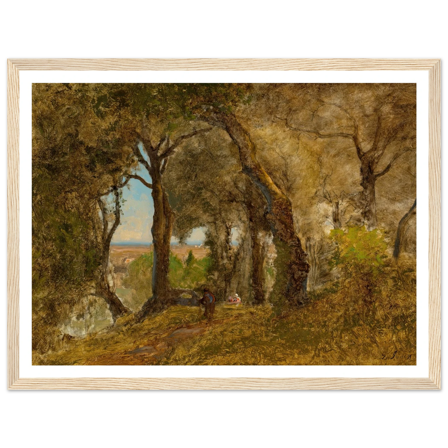 Olives, Albano, Italy Art Print | George Inness - Framed Poster - 30x40 cm / 12x16″ - Black frame