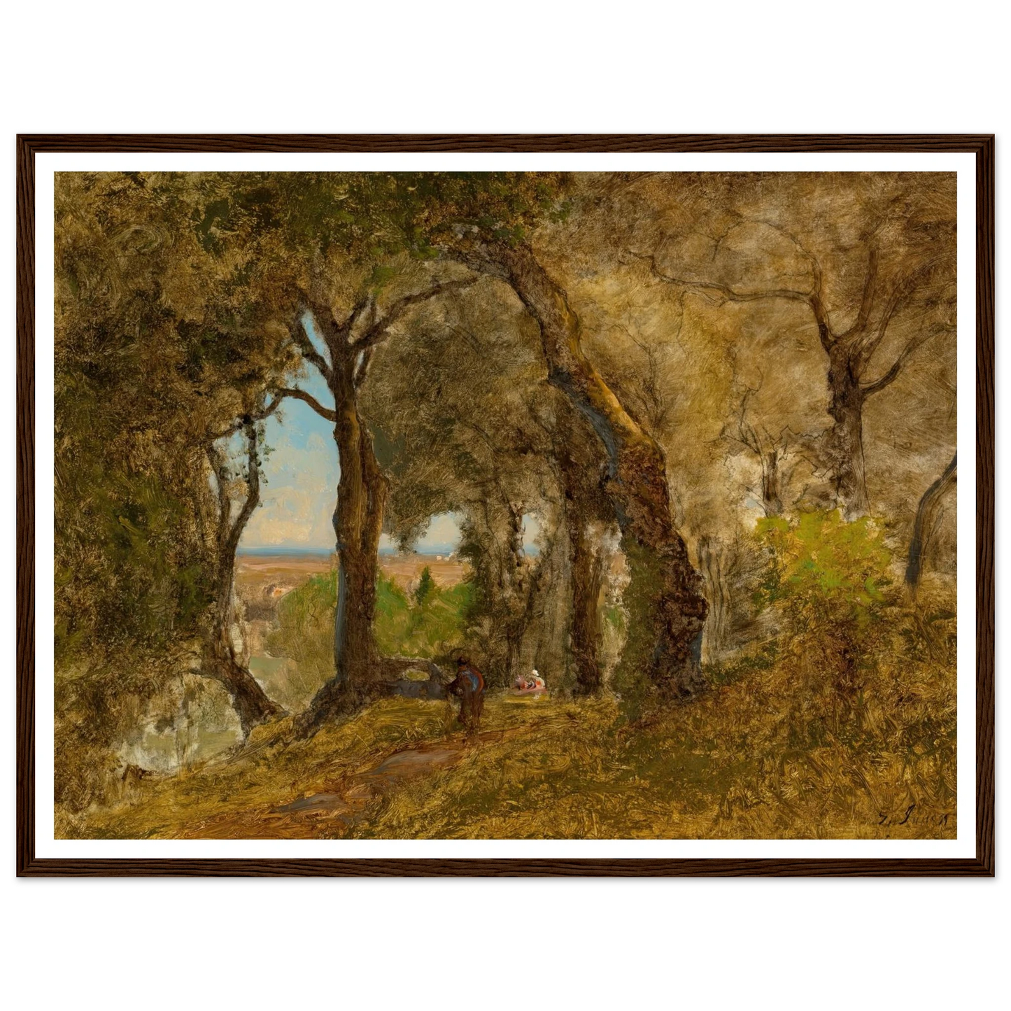 Olives, Albano, Italy Art Print | George Inness - Framed Poster - 30x40 cm / 12x16″ - Black frame