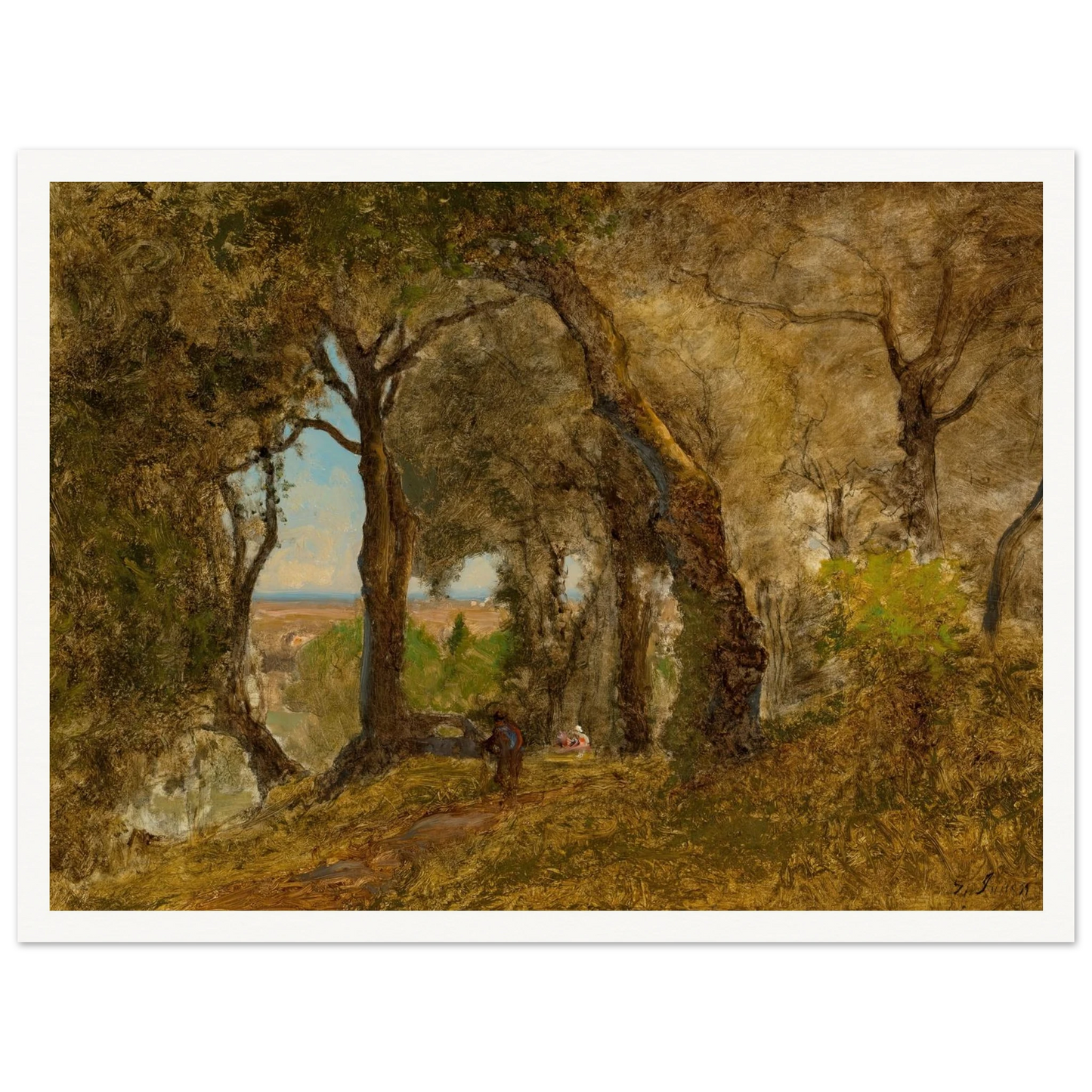 Olives, Albano, Italy Art Print | George Inness - Framed Poster - 30x40 cm / 12x16″ - Black frame