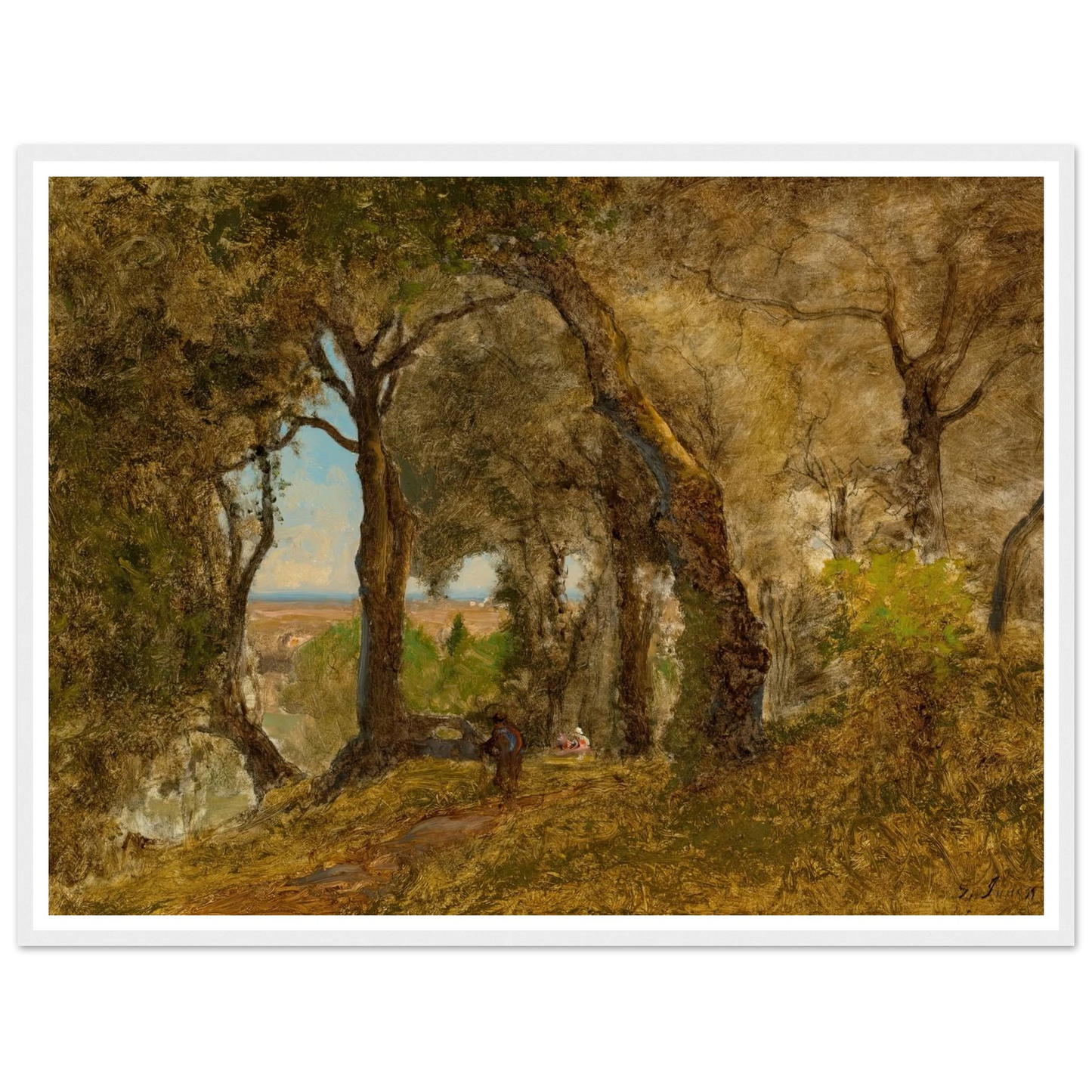 Olives, Albano, Italy Art Print | George Inness - Framed Poster - 30x40 cm / 12x16″ - Black frame