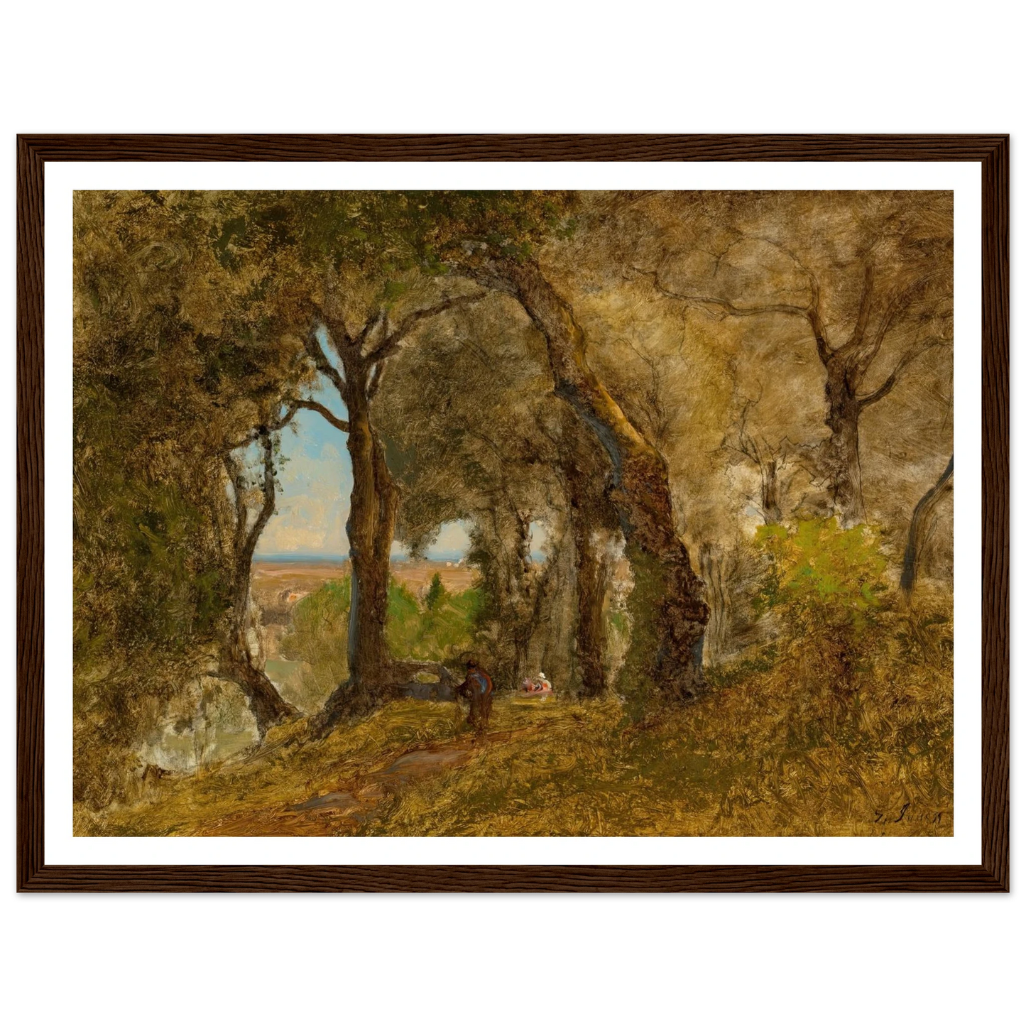 Olives, Albano, Italy Art Print | George Inness - Framed Poster - 30x40 cm / 12x16″ - Black frame