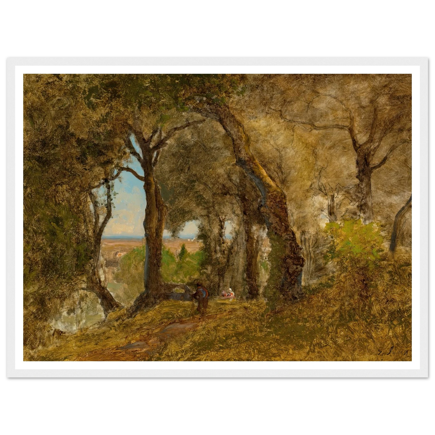 Olives, Albano, Italy Art Print | George Inness - Framed Poster - 30x40 cm / 12x16″ - Black frame