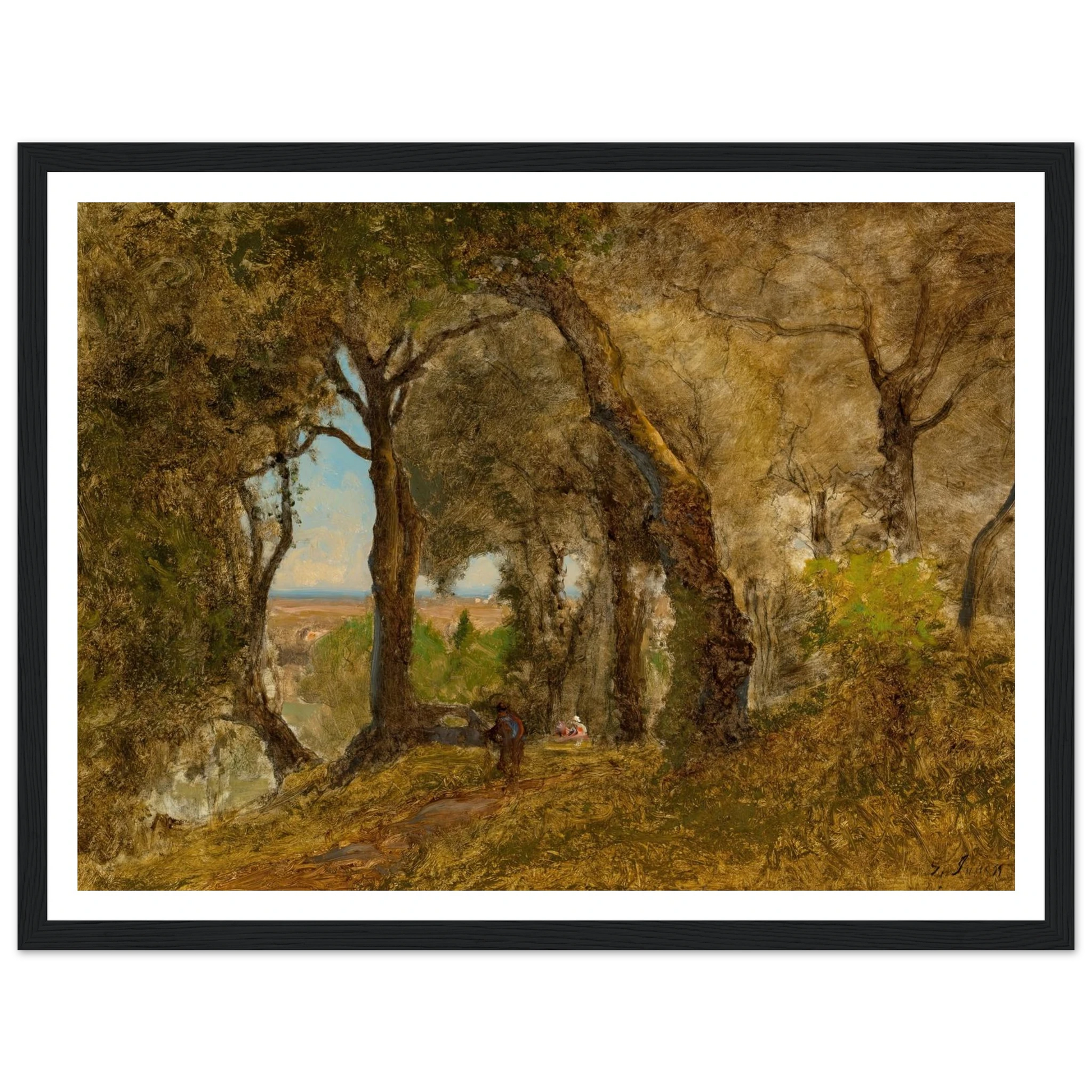 Olives, Albano, Italy Art Print | George Inness - Framed Poster - 30x40 cm / 12x16″ - Black frame