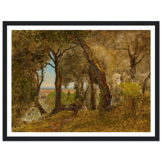 Olives, Albano, Italy Art Print | George Inness - Framed Poster - 30x40 cm / 12x16″ - Black frame