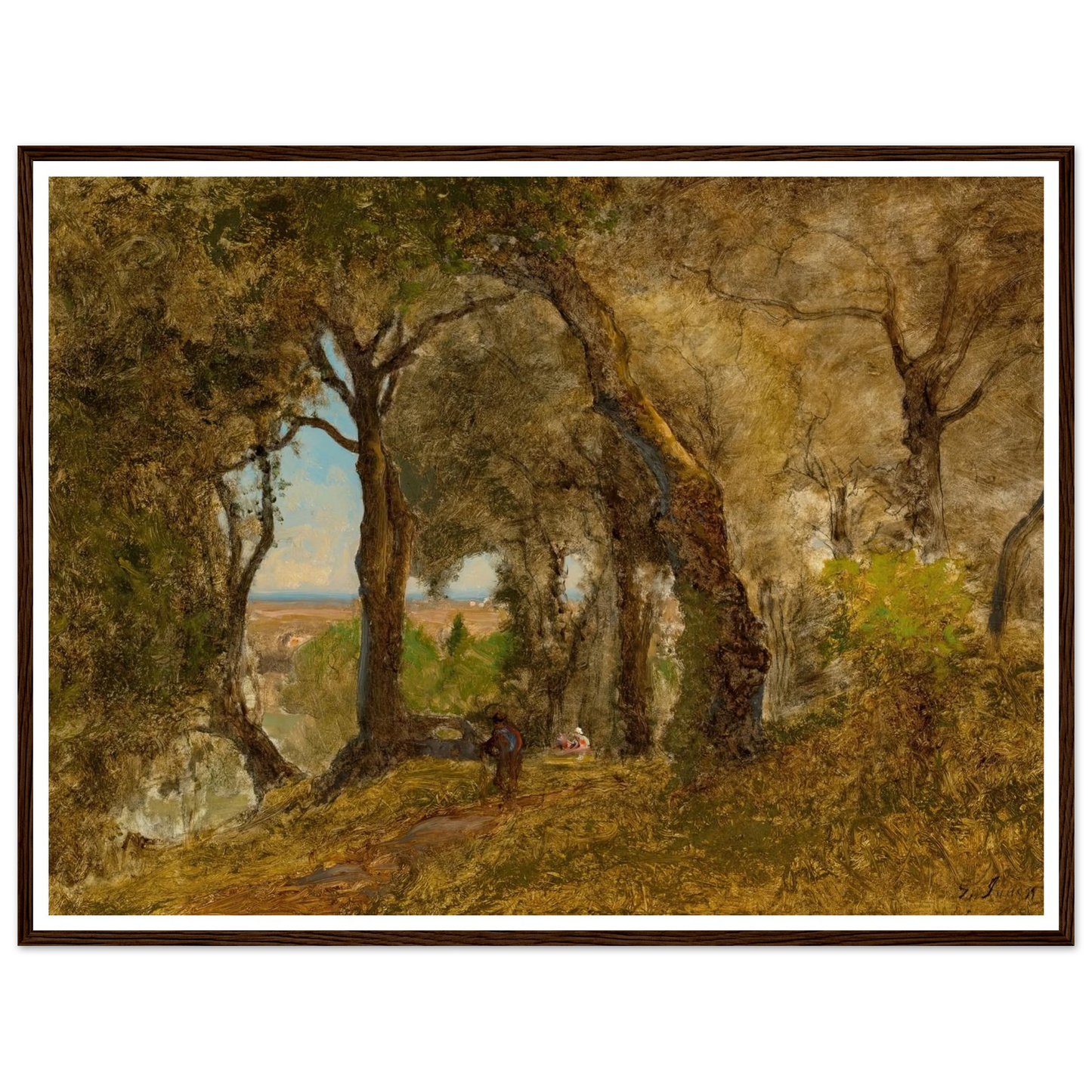Olives, Albano, Italy Art Print | George Inness - Framed Poster - 30x40 cm / 12x16″ - Black frame