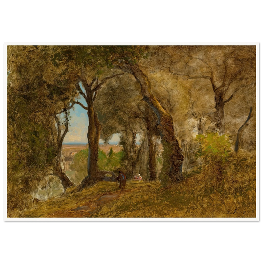 Olives, Albano, Italy Art Print | George Inness - Framed Poster - 30x40 cm / 12x16″ - Black frame