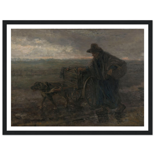 On Country Roads and Fields (1892) Art Print | Jozef Israels - Framed Poster - 30x40 cm / 12x16″ - Black frame