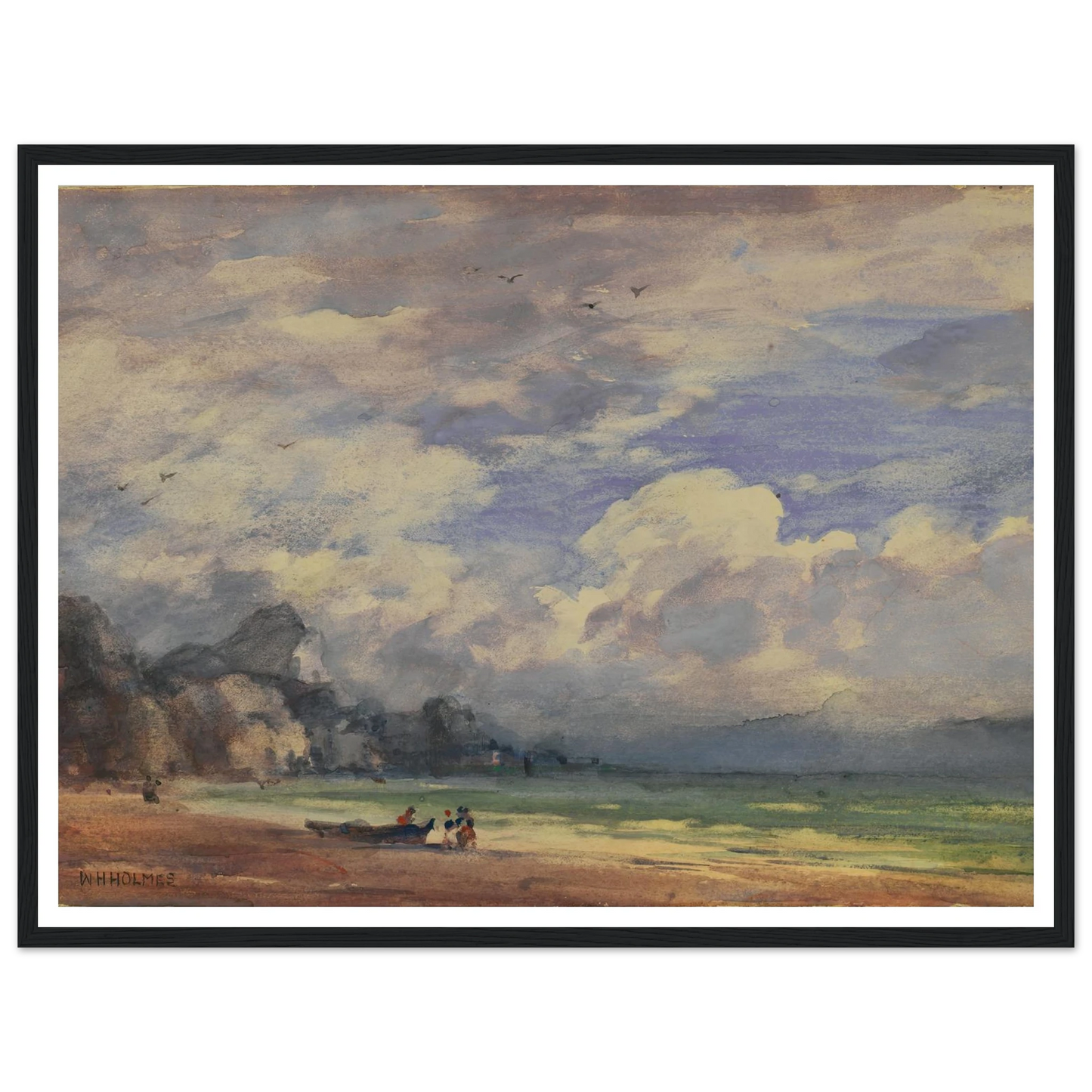 On The California Coast Art Print | William Henry Holmes - Framed Poster - 30x40 cm / 12x16″ - Black frame