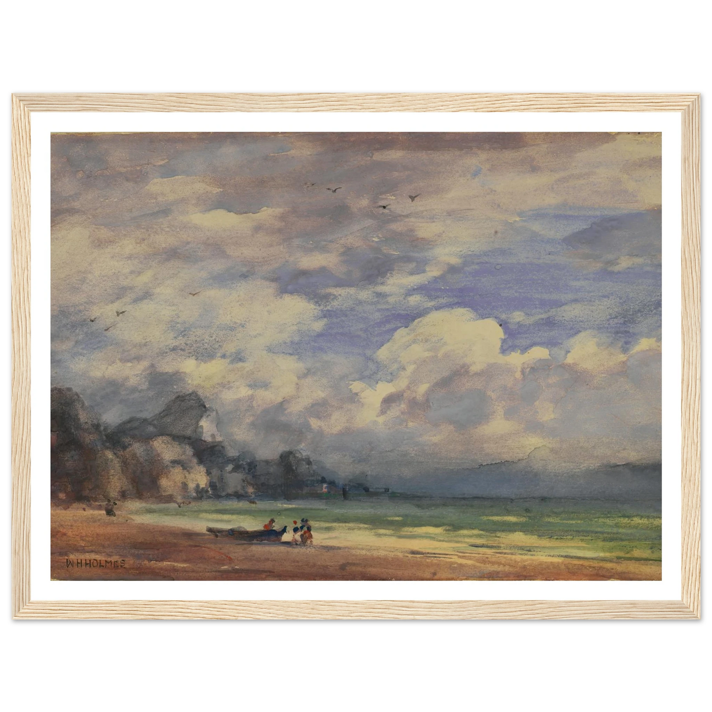 On The California Coast Art Print | William Henry Holmes - Framed Poster - 30x40 cm / 12x16″ - Black frame