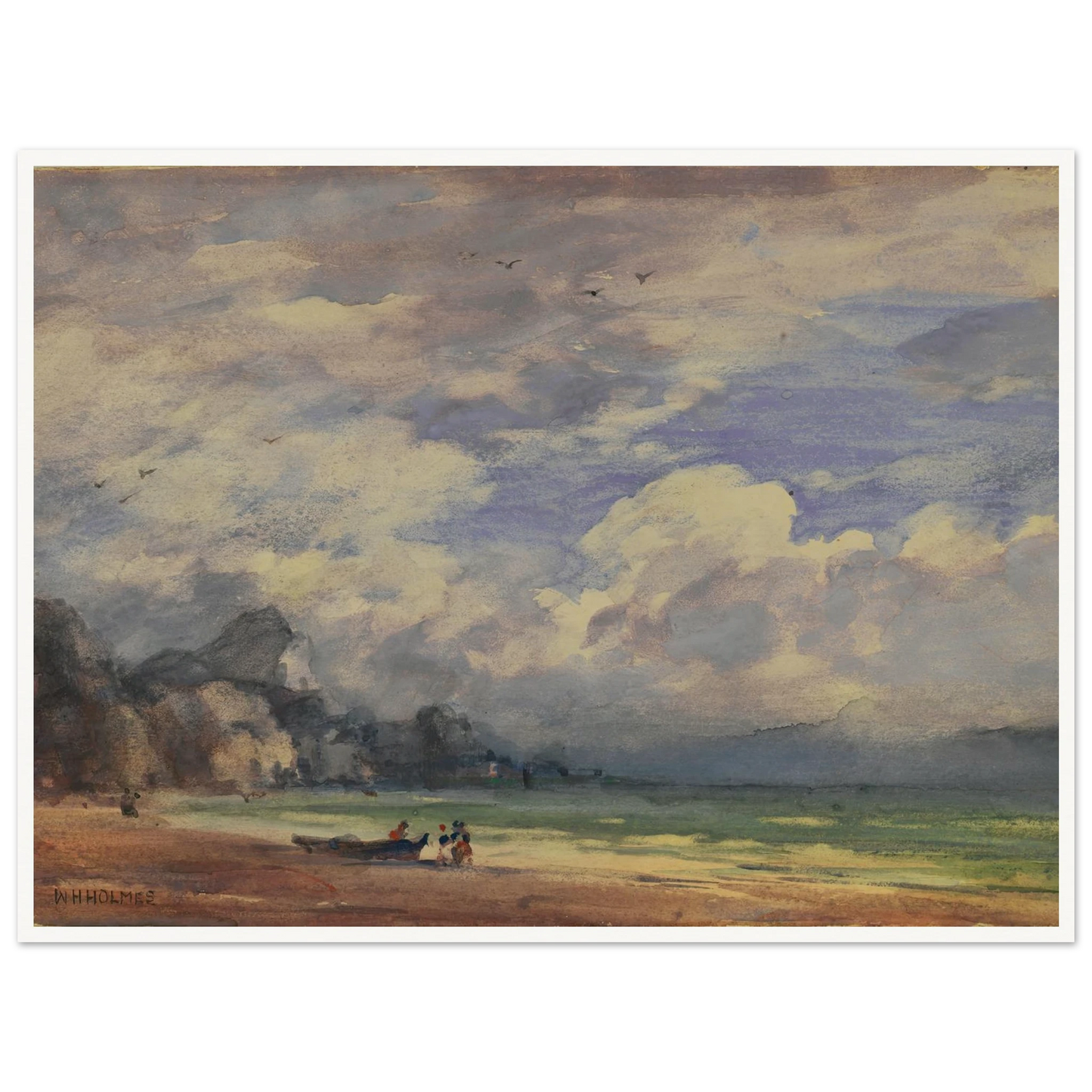 On The California Coast Art Print | William Henry Holmes - Framed Poster - 30x40 cm / 12x16″ - Black frame