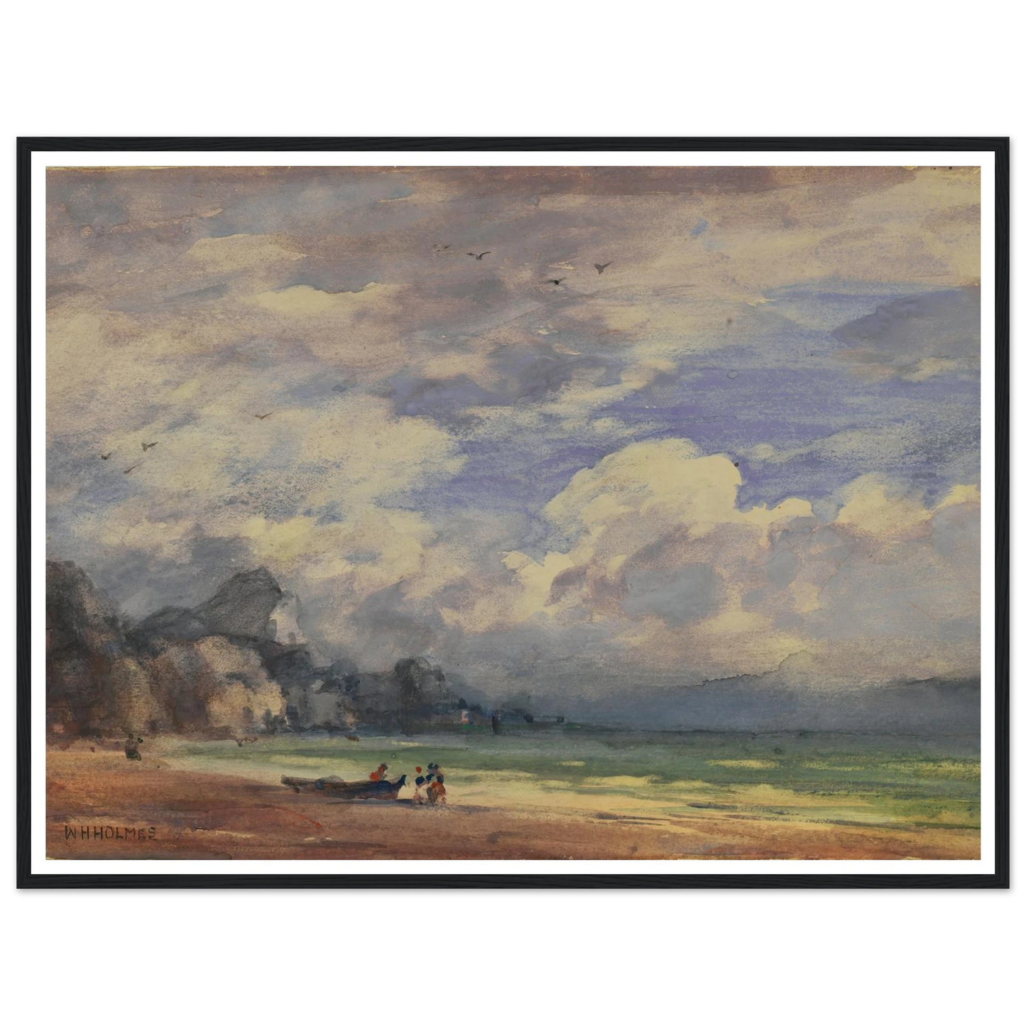 On The California Coast Art Print | William Henry Holmes - Framed Poster - 30x40 cm / 12x16″ - Black frame