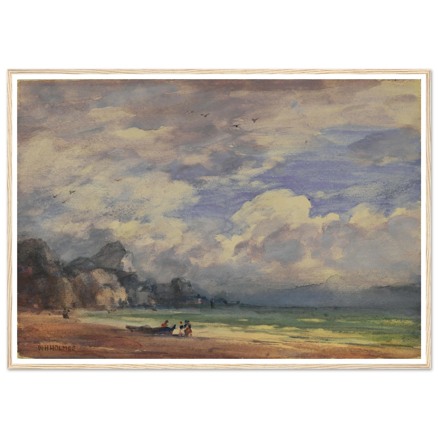 On The California Coast Art Print | William Henry Holmes - Framed Poster - 30x40 cm / 12x16″ - Black frame
