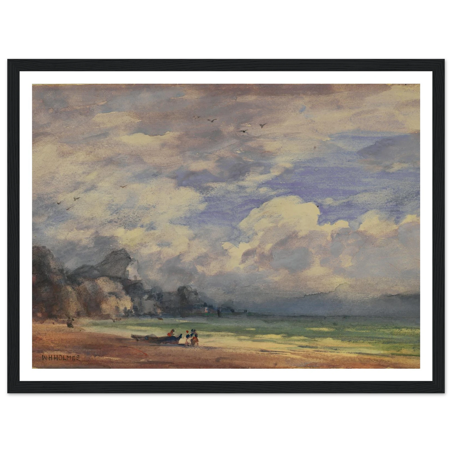 On The California Coast Art Print | William Henry Holmes - Framed Poster - 30x40 cm / 12x16″ - Black frame