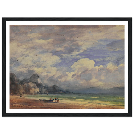 On The California Coast Art Print | William Henry Holmes - Framed Poster - 30x40 cm / 12x16″ - Black frame