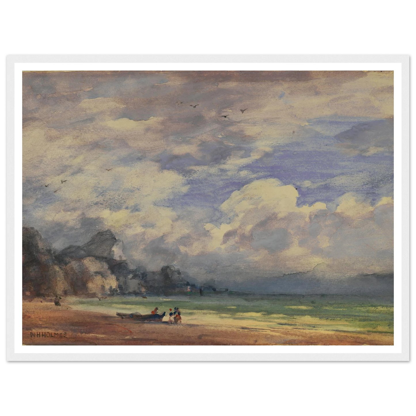 On The California Coast Art Print | William Henry Holmes - Framed Poster - 30x40 cm / 12x16″ - Black frame