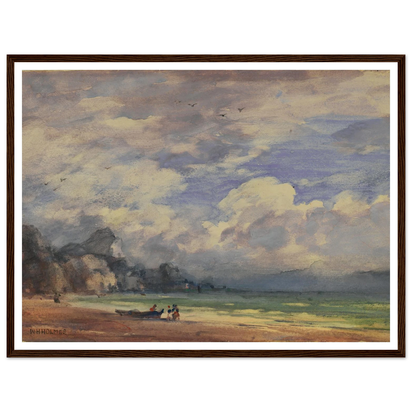 On The California Coast Art Print | William Henry Holmes - Framed Poster - 30x40 cm / 12x16″ - Black frame