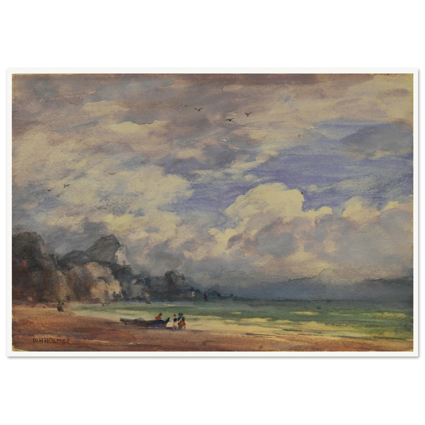 On The California Coast Art Print | William Henry Holmes - Framed Poster - 30x40 cm / 12x16″ - Black frame