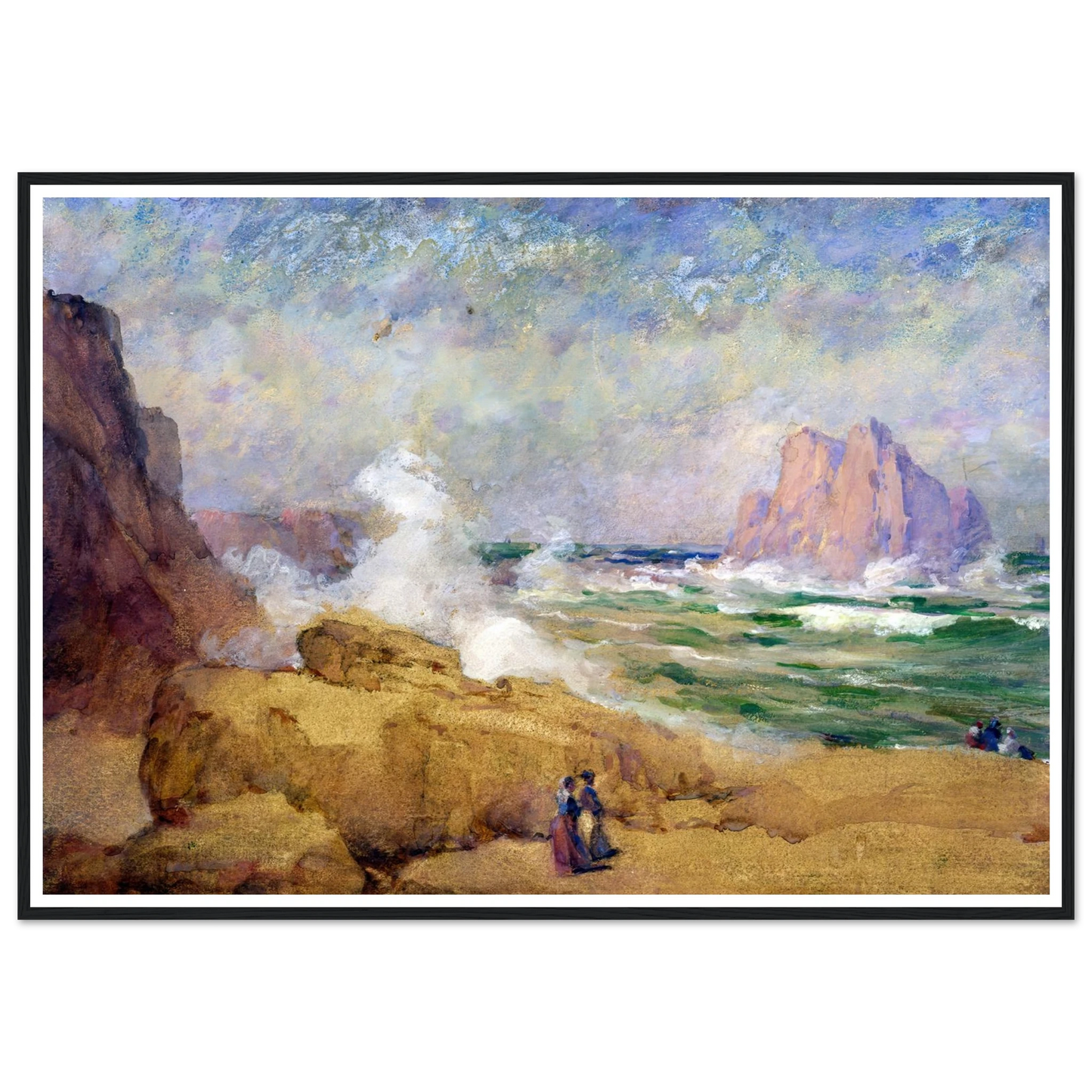 On The Coast Of California Art Print | William Henry Holmes - Framed Poster - 30x40 cm / 12x16″ - Black frame