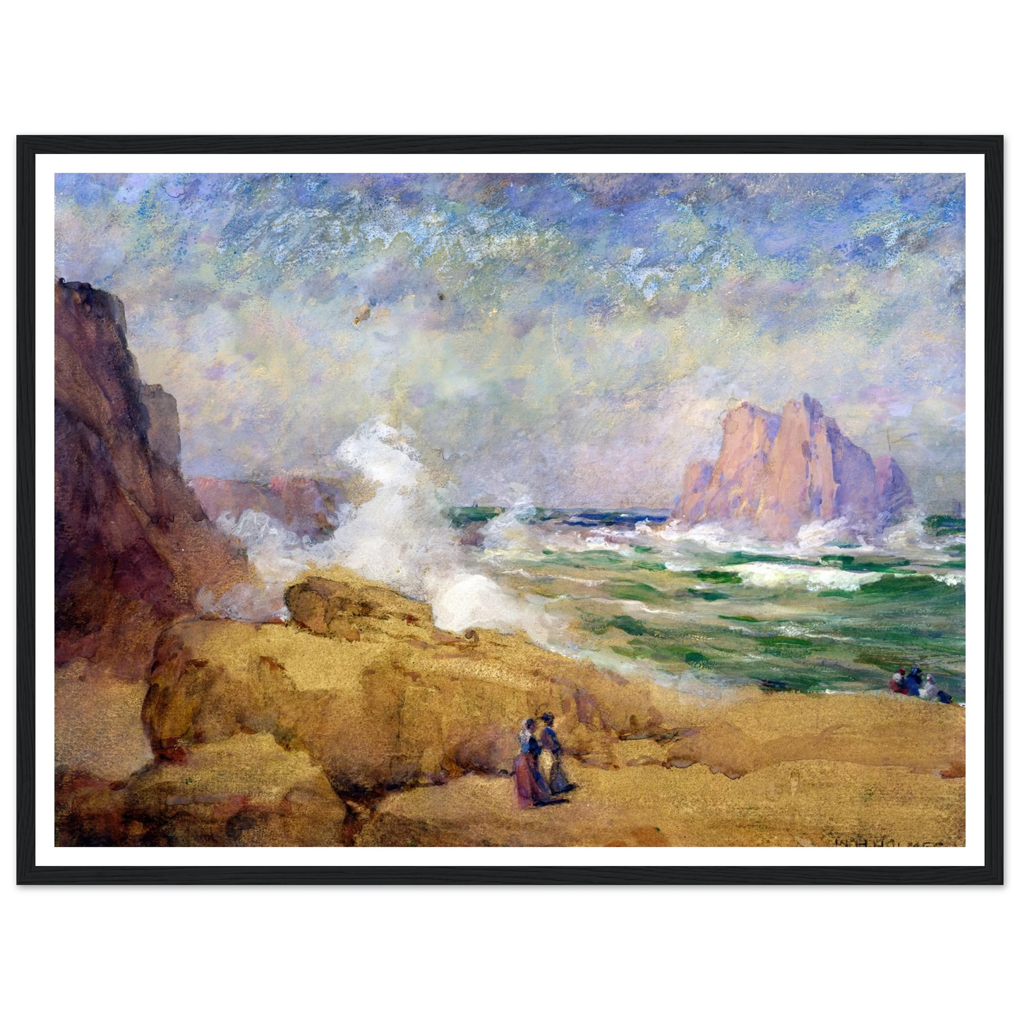 On The Coast Of California Art Print | William Henry Holmes - Framed Poster - 30x40 cm / 12x16″ - Black frame