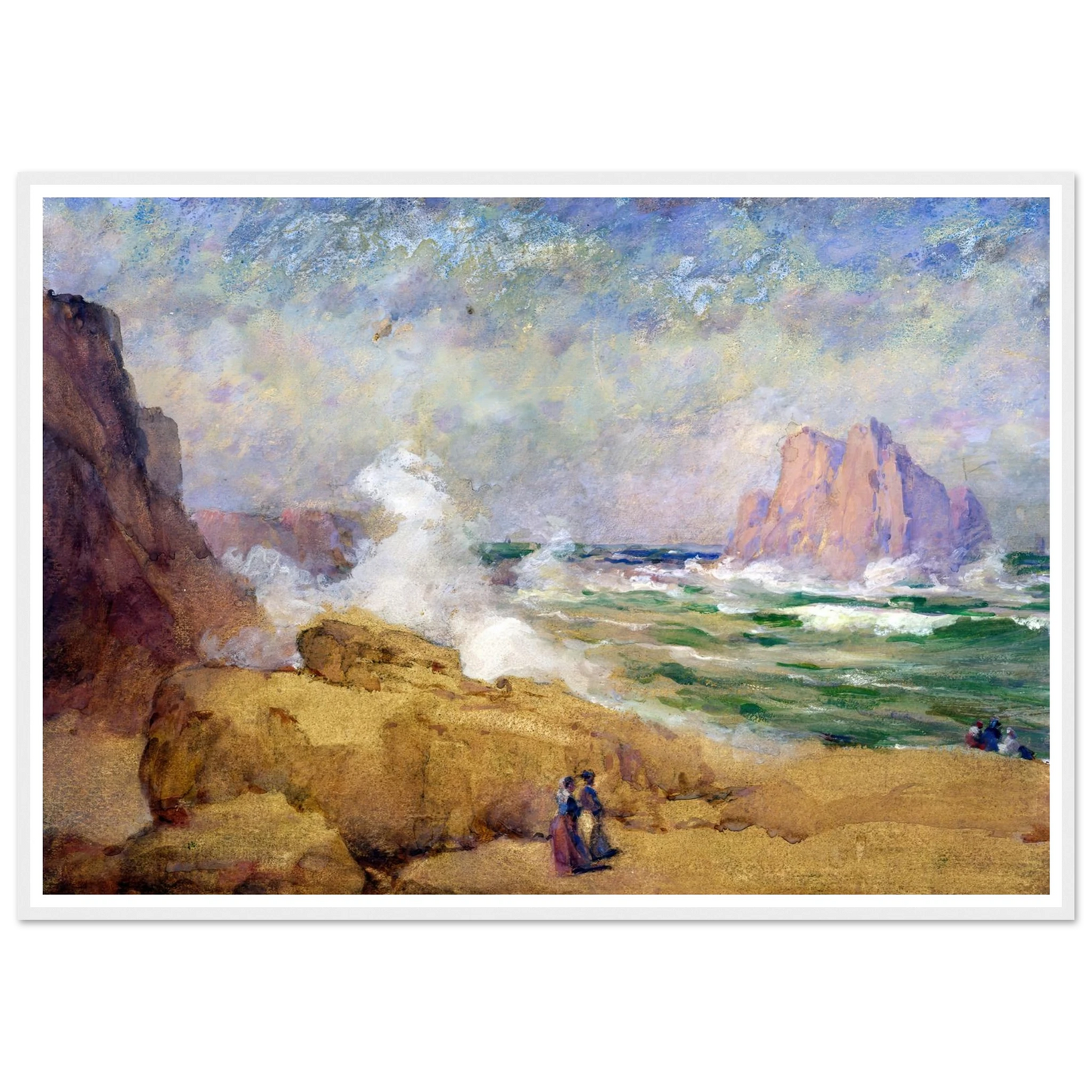 On The Coast Of California Art Print | William Henry Holmes - Framed Poster - 30x40 cm / 12x16″ - Black frame
