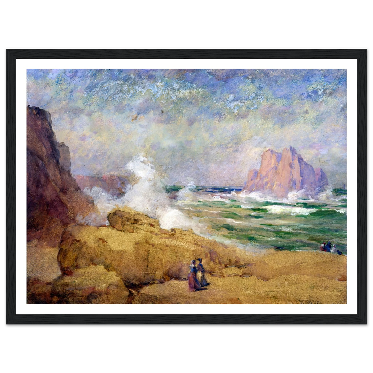 On The Coast Of California Art Print | William Henry Holmes - Framed Poster - 30x40 cm / 12x16″ - Black frame