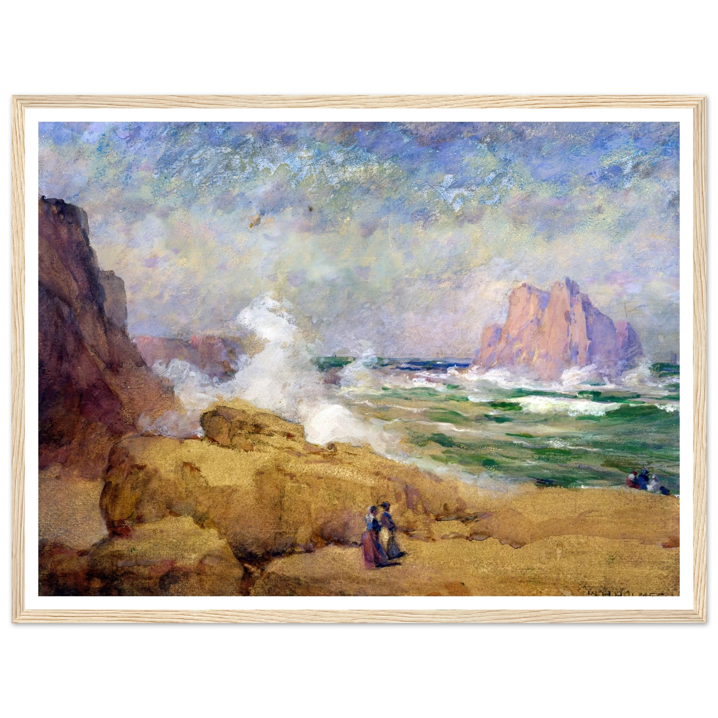 On The Coast Of California Art Print | William Henry Holmes - Framed Poster - 30x40 cm / 12x16″ - Black frame