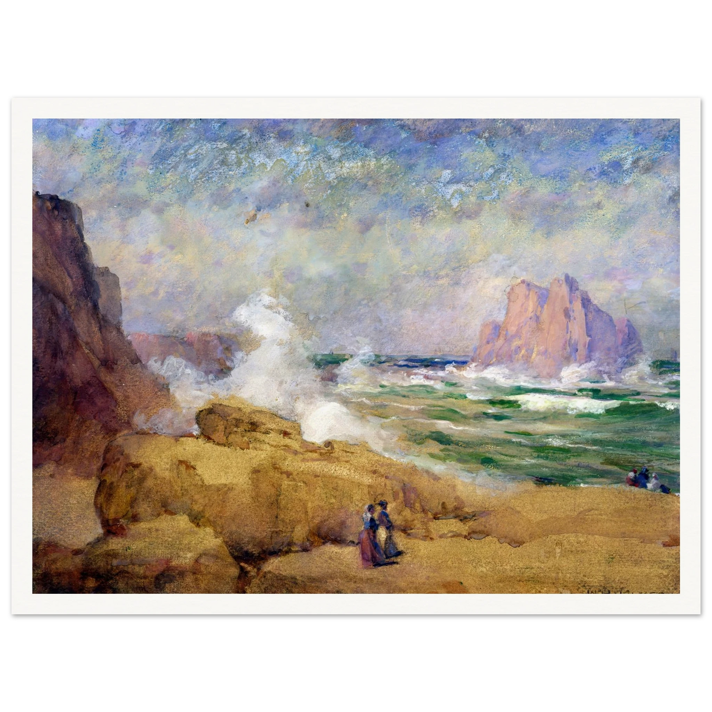 On The Coast Of California Art Print | William Henry Holmes - Framed Poster - 30x40 cm / 12x16″ - Black frame