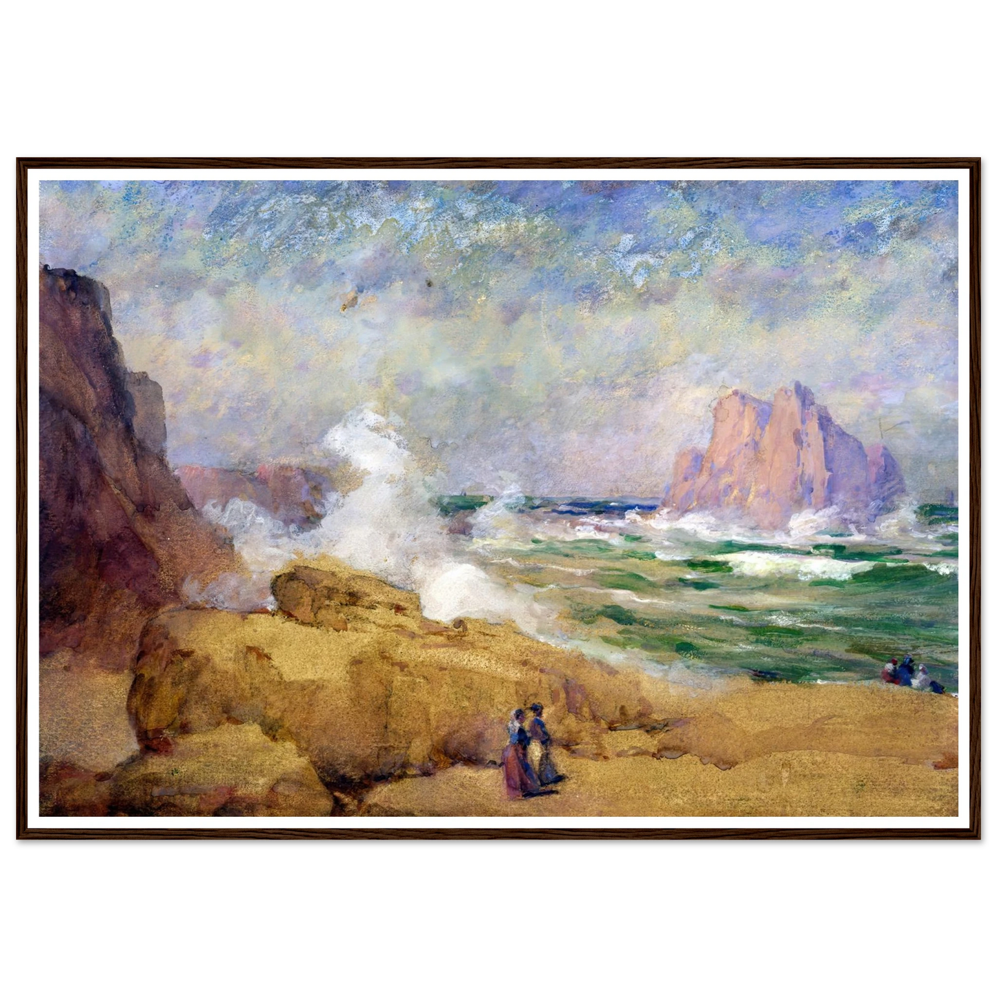 On The Coast Of California Art Print | William Henry Holmes - Framed Poster - 30x40 cm / 12x16″ - Black frame