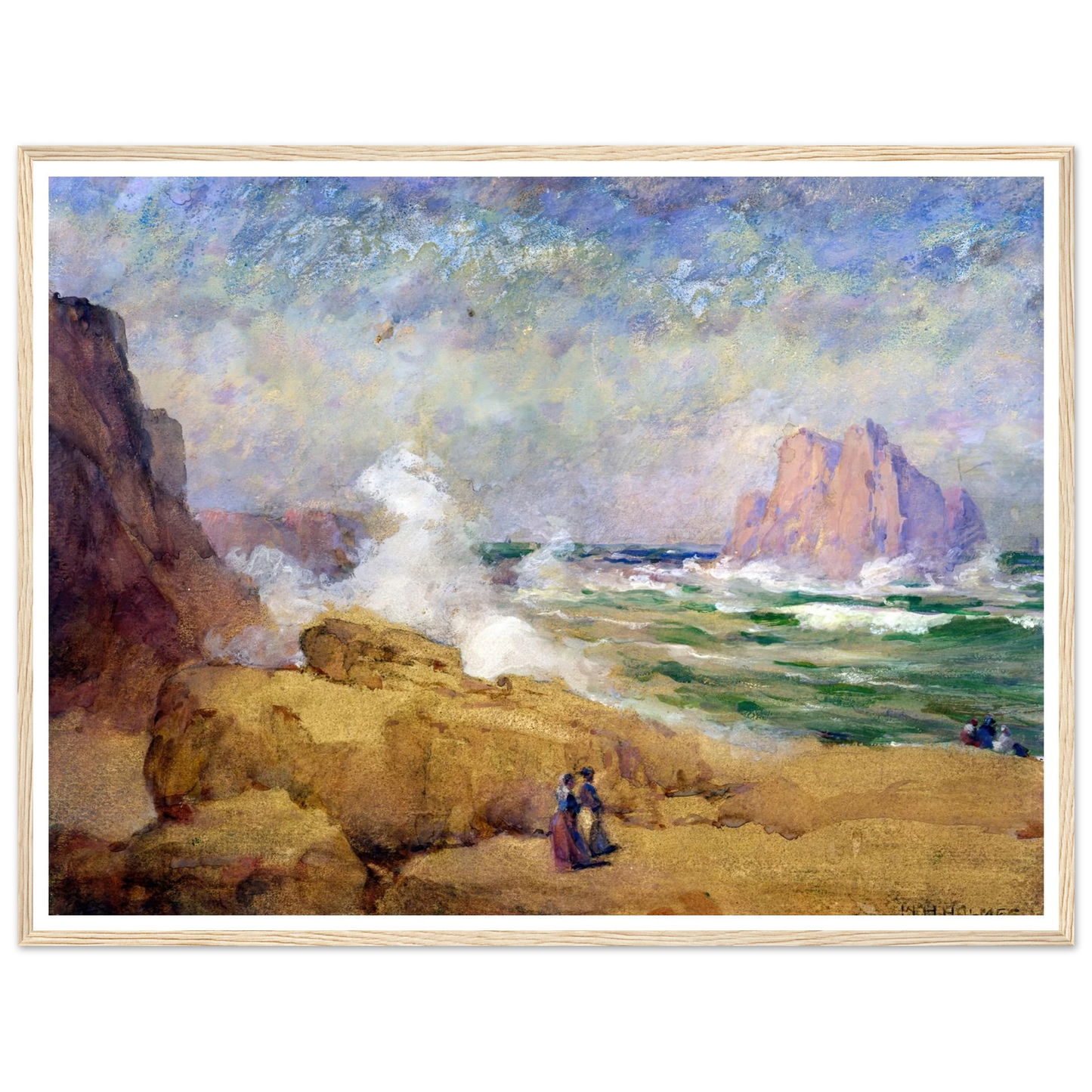 On The Coast Of California Art Print | William Henry Holmes - Framed Poster - 30x40 cm / 12x16″ - Black frame
