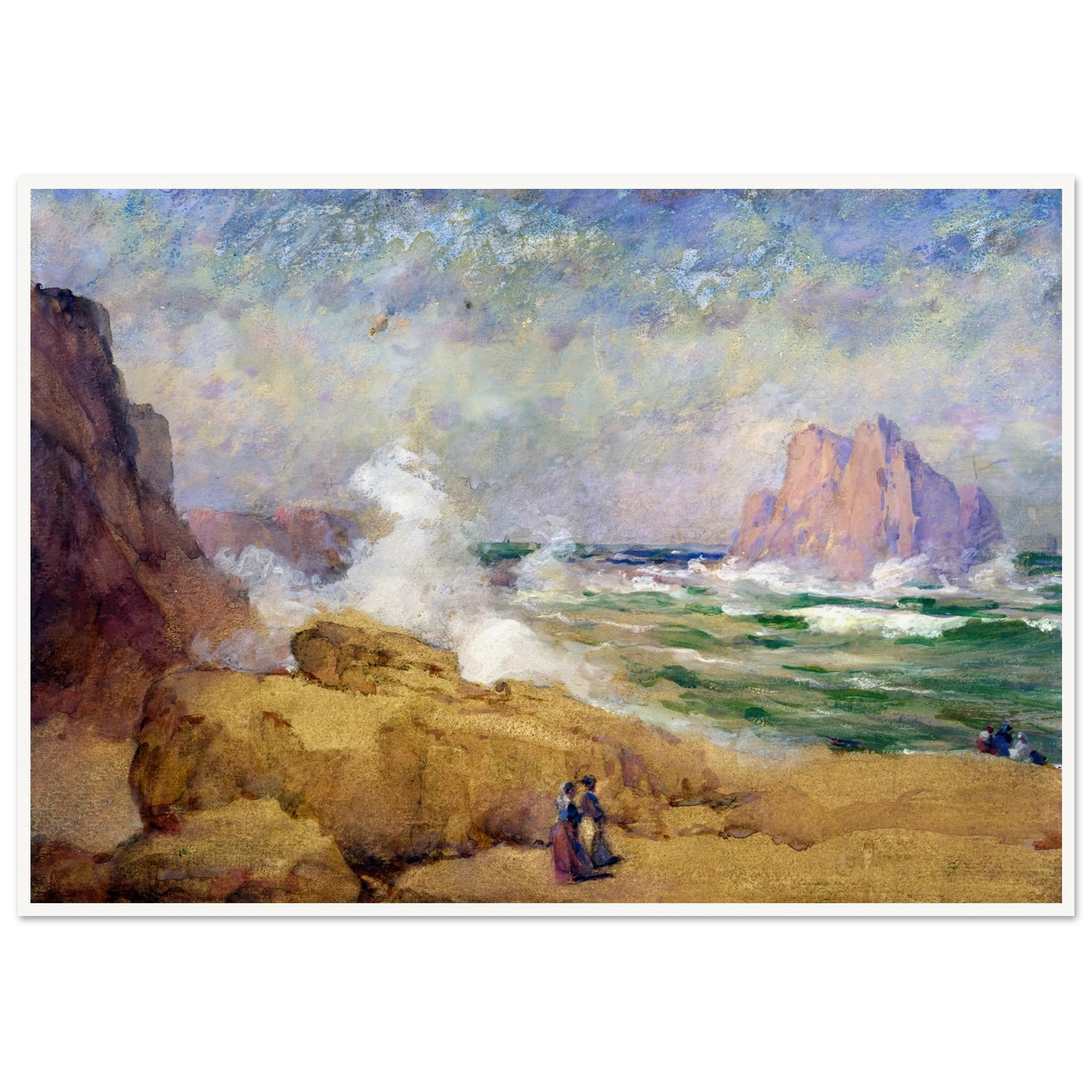 On The Coast Of California Art Print | William Henry Holmes - Framed Poster - 30x40 cm / 12x16″ - Black frame